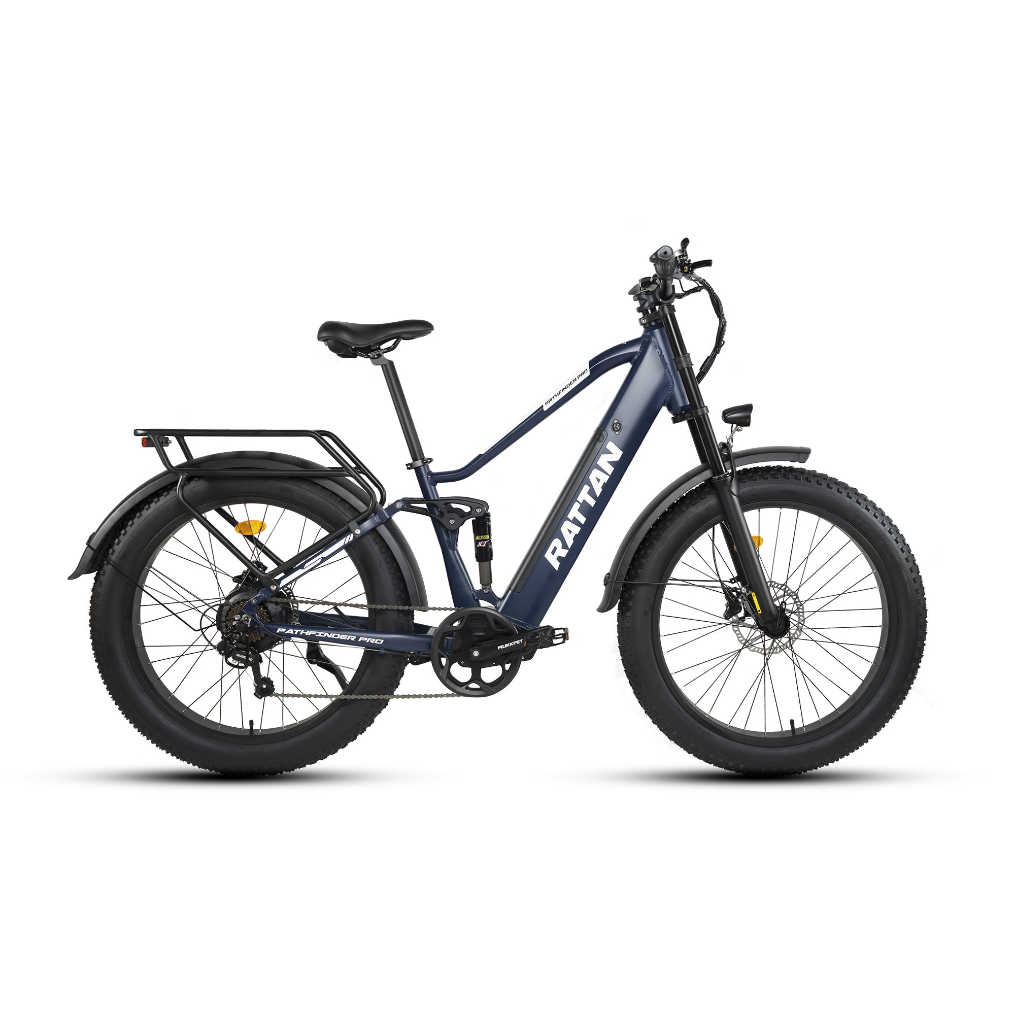 mountainbike mit breitreifen Rattan Pathfinder Pro Mountain Ebike 18AH Battery 26" x 4.0 Fat Tire